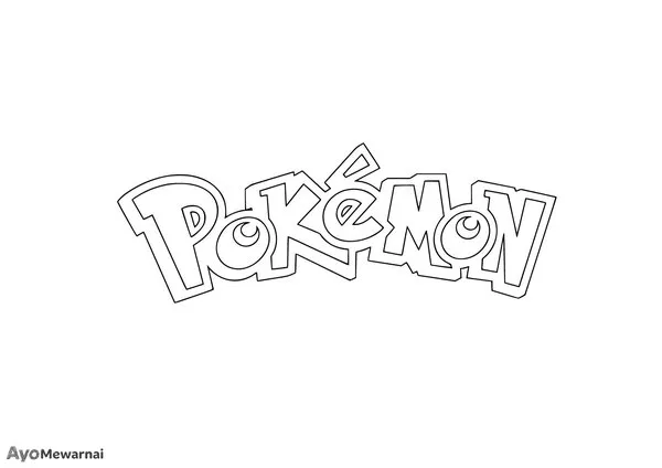 Gambar Mewarnai Logo Pokémon