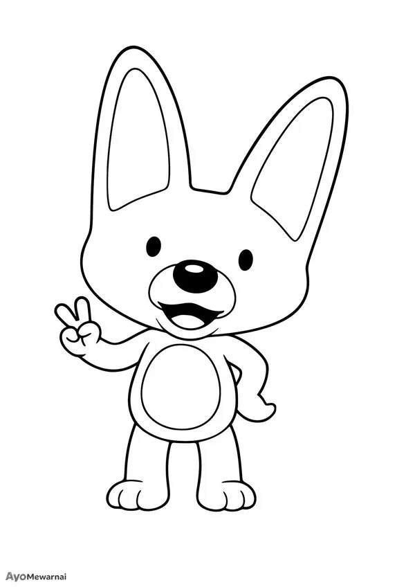 Gambar Mewarnai Mewarnai Eddy Si Rubah Pintar