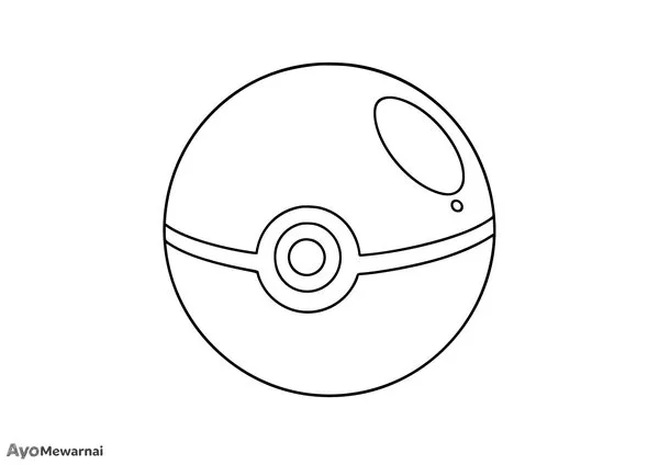 Gambar Mewarnai Poké Ball
