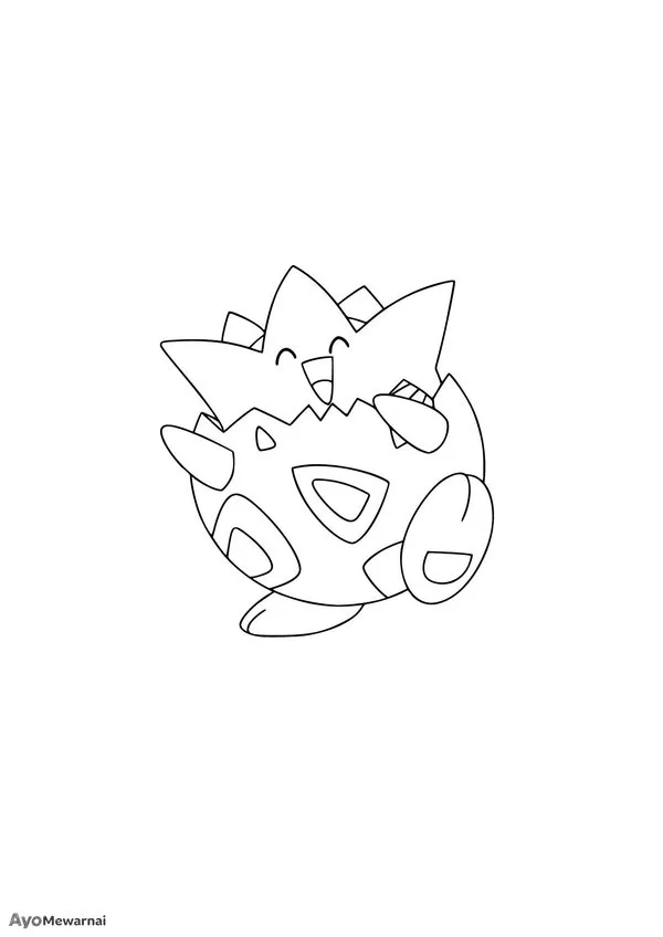Gambar Mewarnai Togepi si Pokémon Telur